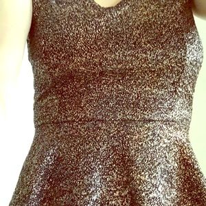 Glam black and gold flutter tank